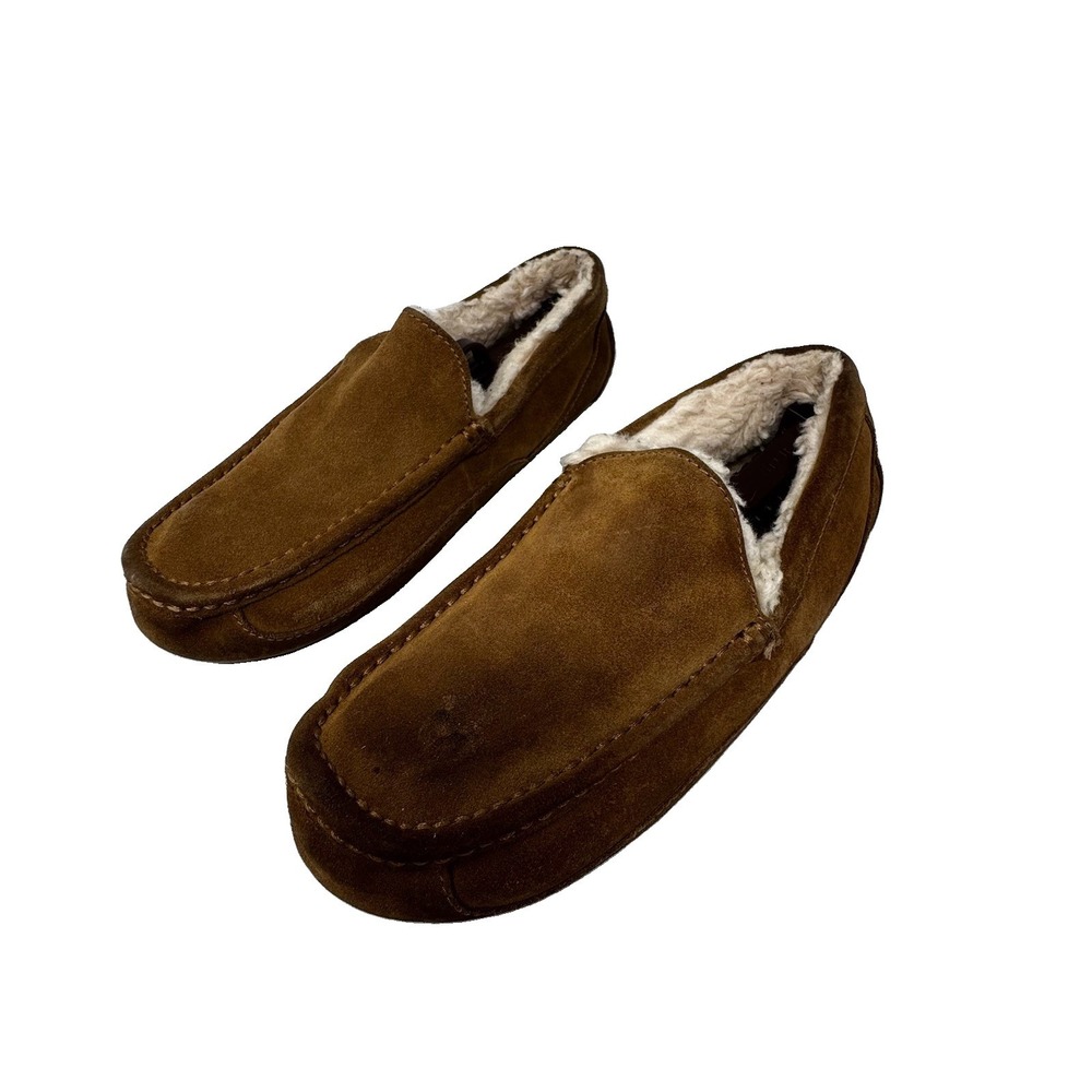Ugg Men's Ascot Chest Slippers Water-Resistant Suede Wool Lining No Tags size M